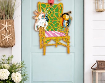 LARGE Birds of Paradise Door Hanger (does NOT come with bow)