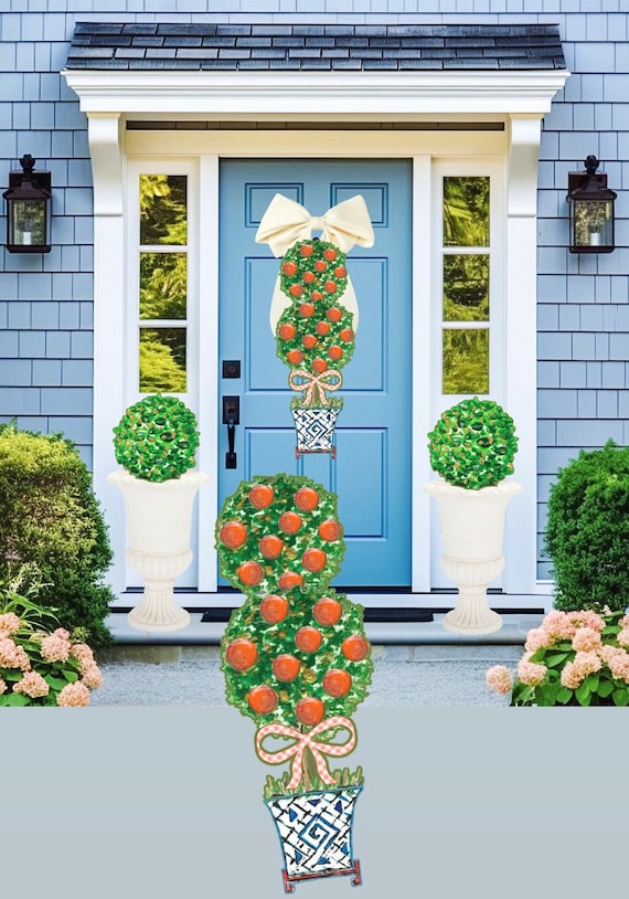LARGE Door Hanger Citron Topiary