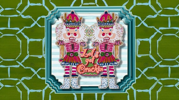 Christmas EXTRA LARGE 24x48 Outdoor Nutcracker “Let’s Get Crackin” Door Mat