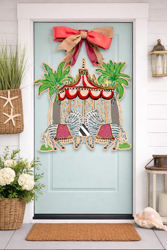 LARGE Chinois Tropical Palm Trees and Z’s Door Hanger