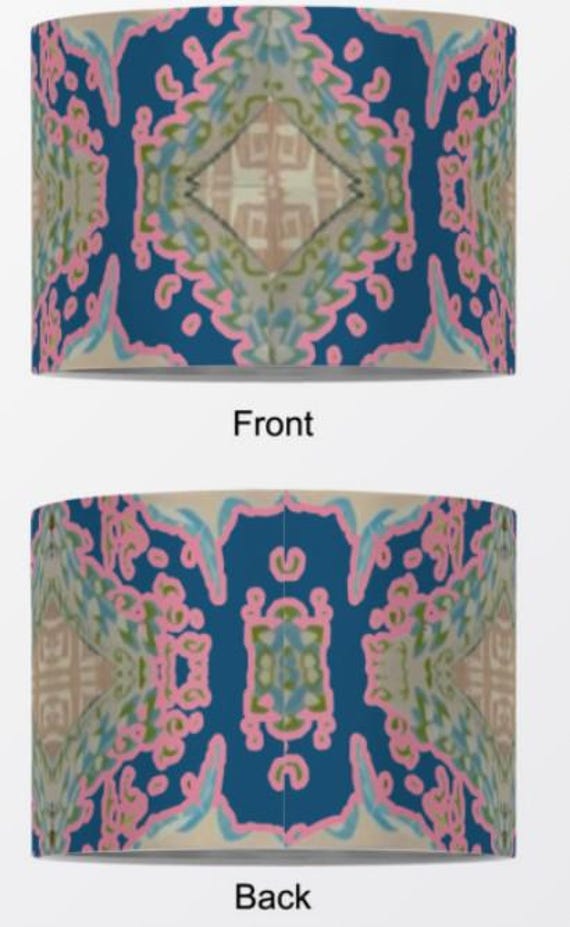 Pair of Designer La Grande Maison Lamp Shades 16" Dia x 10" H (lamp shades only; lamps not included)