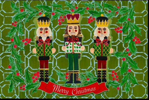 Christmas EXTRA LARGE 24x48 Outdoor Nutcracker Door Mat