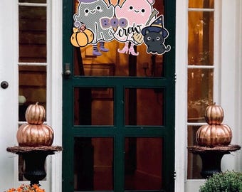 LARGE SPOOKtacular Boo Crew Halloween Door Hanger