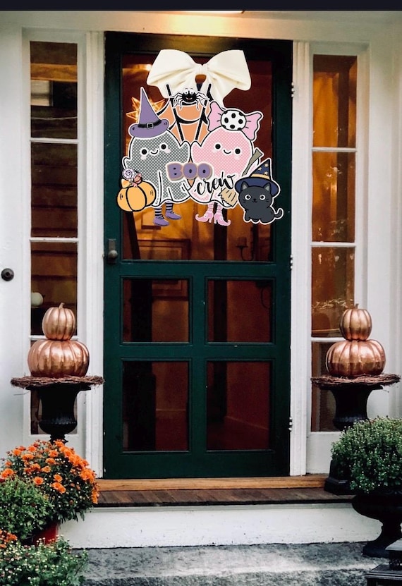 LARGE SPOOKtacular Boo Crew Halloween Door Hanger