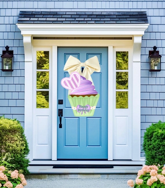 LARGE Birthday Cupcake Door Hanger