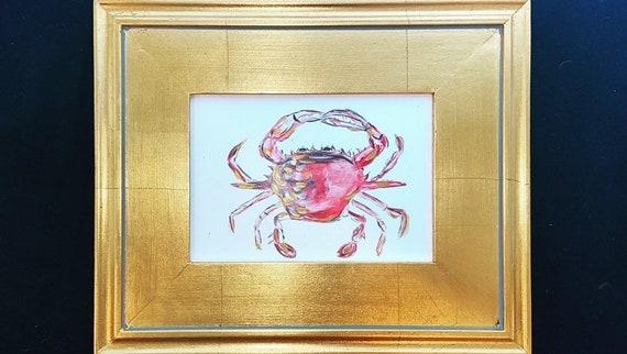Set of Three Framed Crab Prints