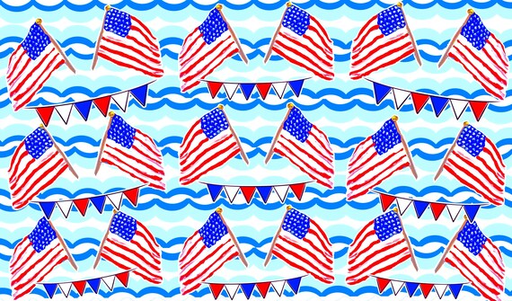 American Flag Whimsical Patriotic EXTRA LARGE 24x48 Outdoor Door Mat