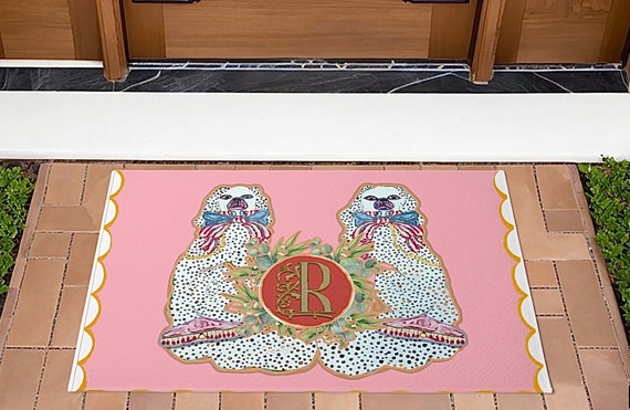 Chinois Staffie Dogs Personalized EXTRA LARGE 24x48 Outdoor Mat