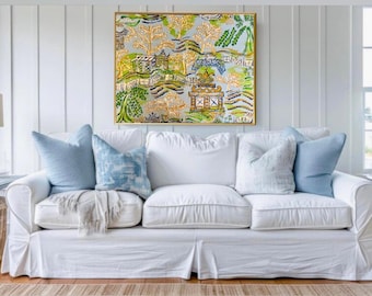 LARGE Rolled Canvas Paper Print Chinois Thi Landscape