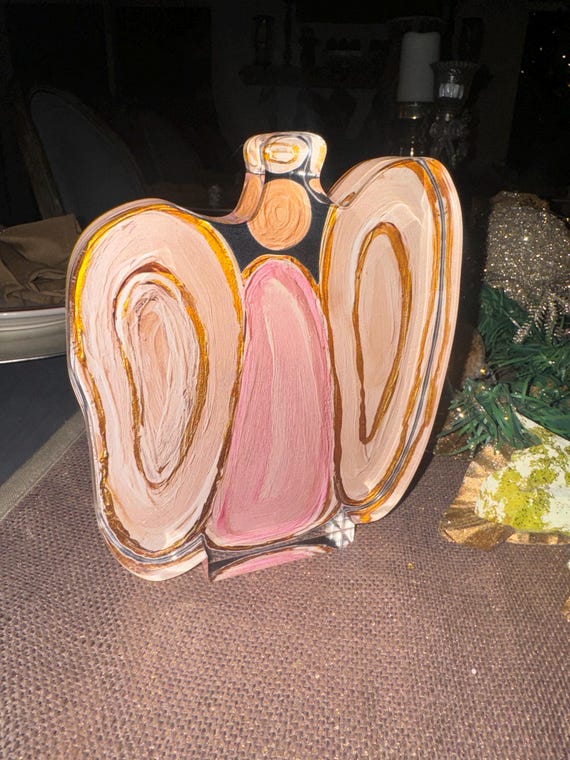 Lucite Angel Art: Thick Acrylic Tabletop Decor