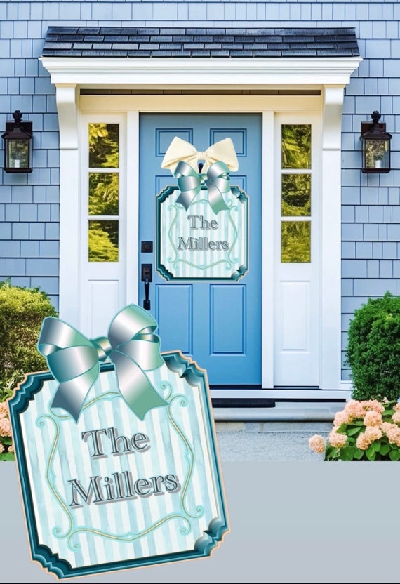 LARGE Door Hanger Personalized with Last Name