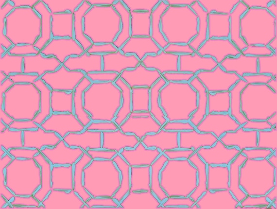 Chinois Lattice EXTRA LARGE 24x48 Outdoor Mat (multiple colorway options to choose from)