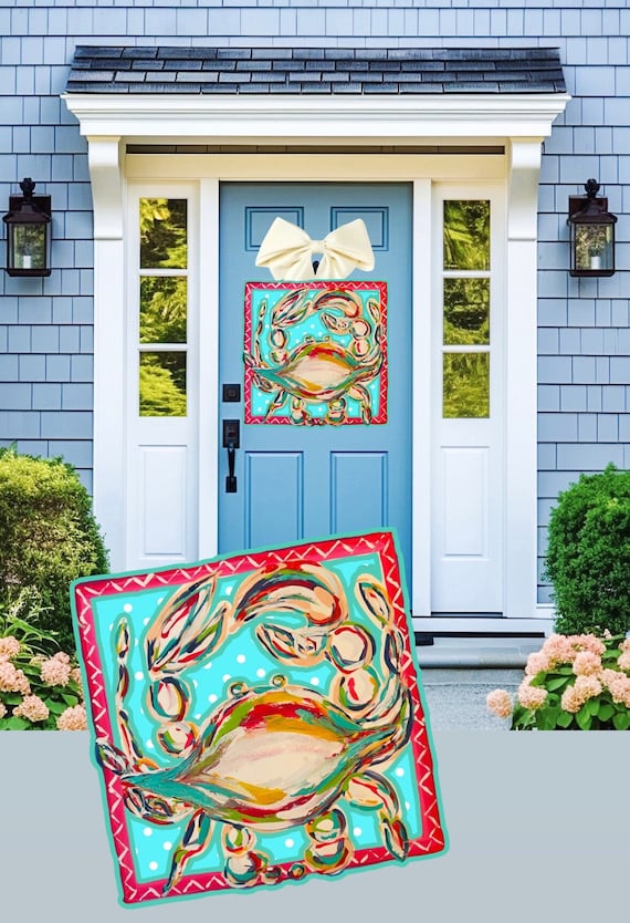 LARGE Door Hanger Whimsy Crab
