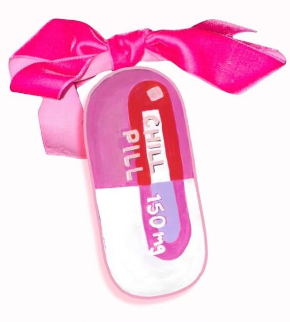 Single Acrylic Nutcracker Ornament with Plush Velvet Hot Pink Bow