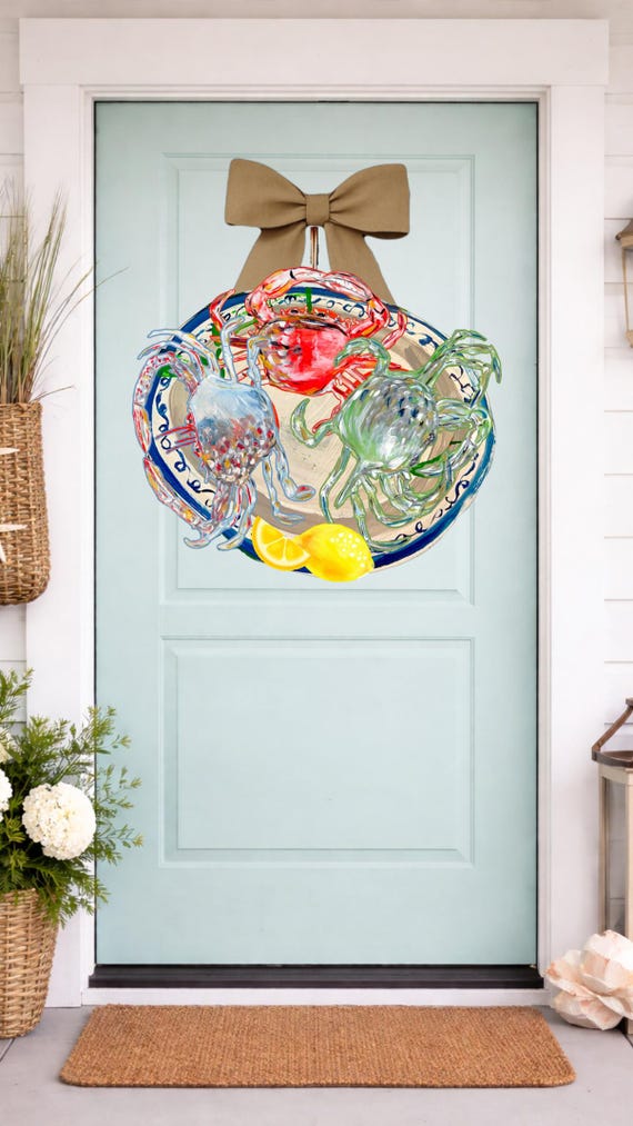 LARGE Door Hanger Let the Good Times Boil Crab Door Hanger (does not come with bow)