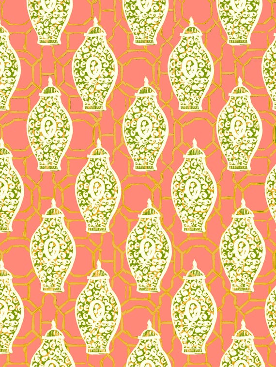 Chinoiserie Ginger Jar Downloadable ClipArt File...Downloadable File