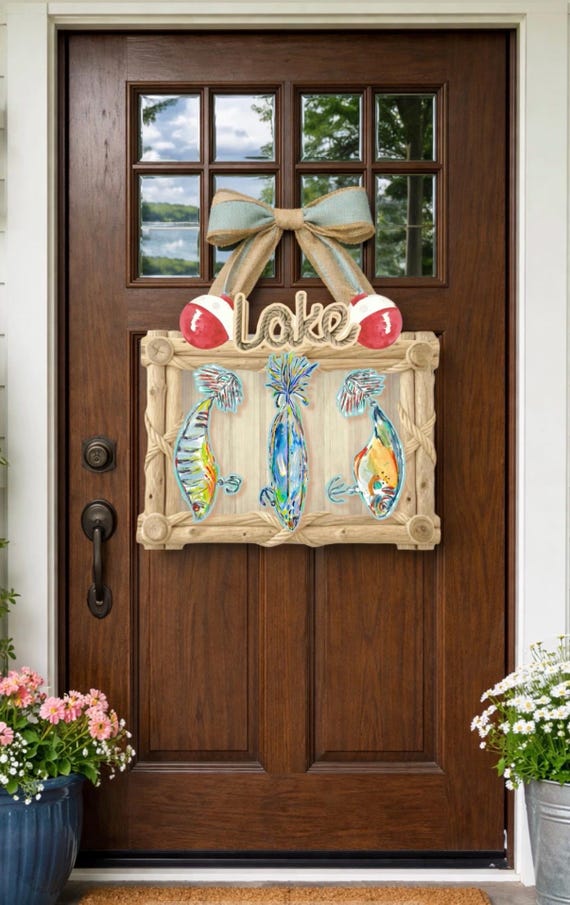 LARGE Door Hanger Fishing Lures (does not include ivory bow)