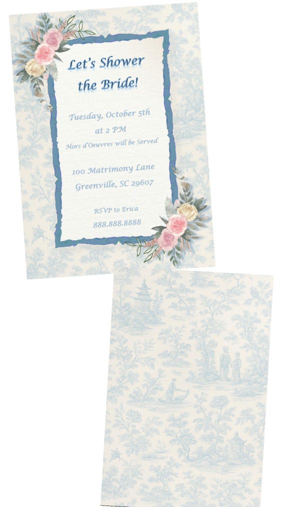 Shower/Bridal Luncheon Invitation (Editable File for Instant Download)