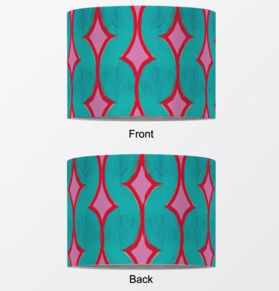 Pair of Designer Retro Starburst Lamp Shades 16" Dia x 10" H (lamp shades only; lamps not included)