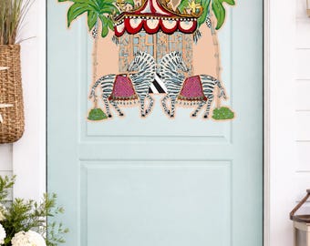 LARGE Chinois Tropical Palm Trees and Z’s Door Hanger