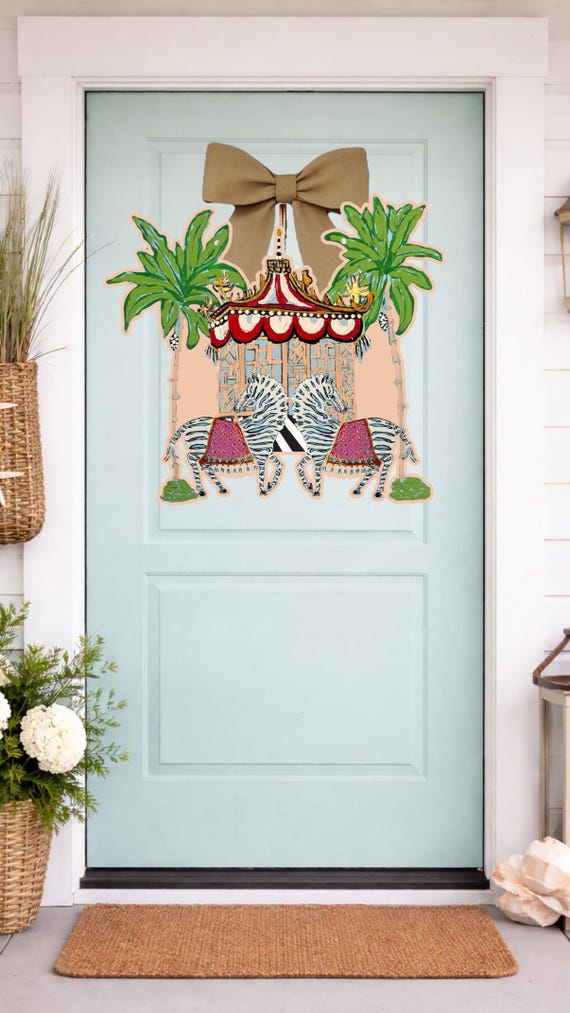 LARGE Chinois Tropical Palm Trees and Z’s Door Hanger