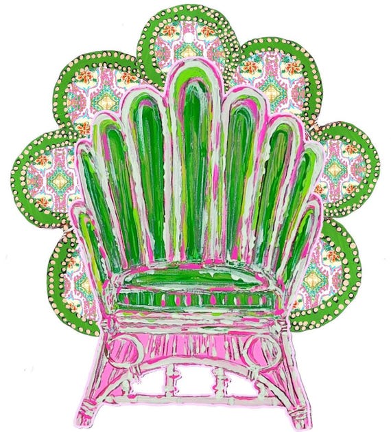 LARGE Designer Fanciful Peacock Chair Door Hanger (does NOT come with bow)