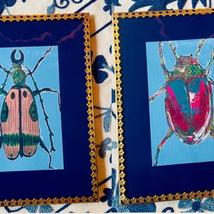 Set of Four Fine Art Beetle Prints