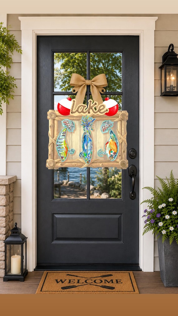 LARGE Door Hanger Fishing Lures (does not include ivory bow)