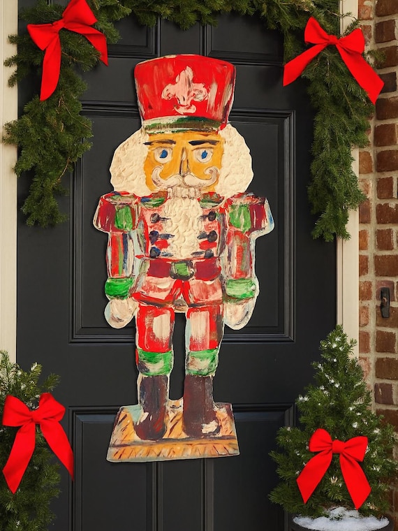 LARGE Christmas Fleur de Lis Nutcracker (does not come with bow)