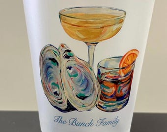 Set of (10) Fully Personalized Full Color Spectrum 16oz Frosted, BPA free Reusable Cups