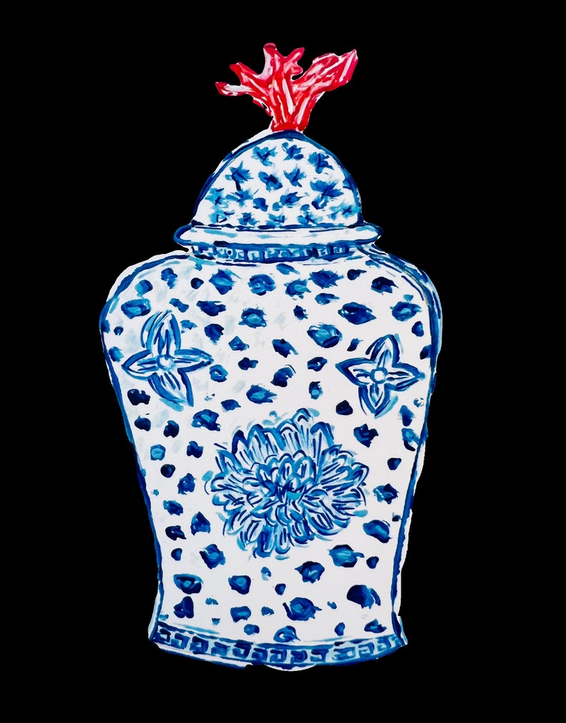 Classic Pink Ginger Jar Door Hanger main image 1