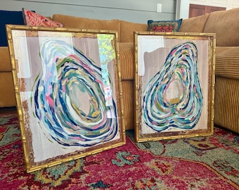 Impresiones en lienzo de ostras doradas: Bellas Artes Giclée, 16x20 (Sin marco, Envío enrollado)