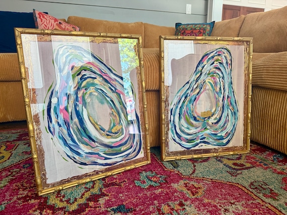 Gilded Gold Oyster Canvas Prints: Fine Art Giclee, 16x20 (Unframed, Ships Rolled)