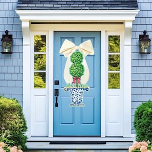 LARGE Leopard Print Ginger Jar Topiary Door Hanger (does NOT come with bow)