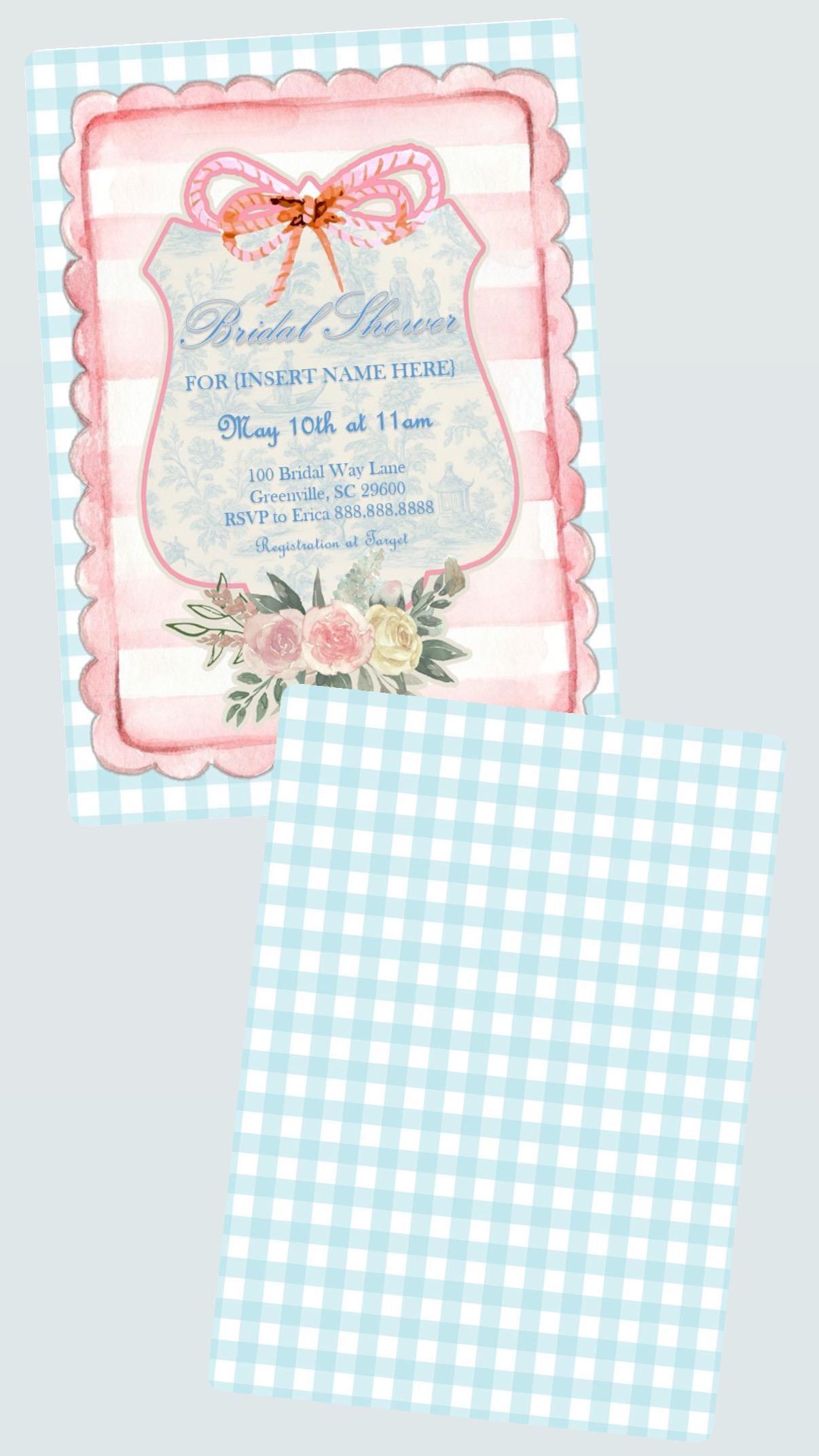 Shower/Bridal Luncheon or Birthday Invitation (Editable File for Instant Download)