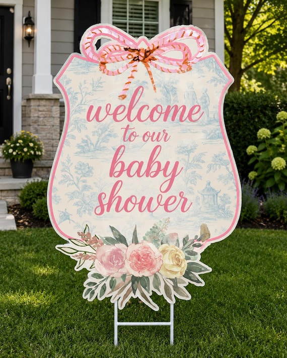 LARGE Designer Chinois Toile Aesthetic Personalized Yard Sign