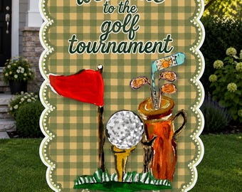 LARGE Designer Golf Aesthetic Personalized Yard Sign