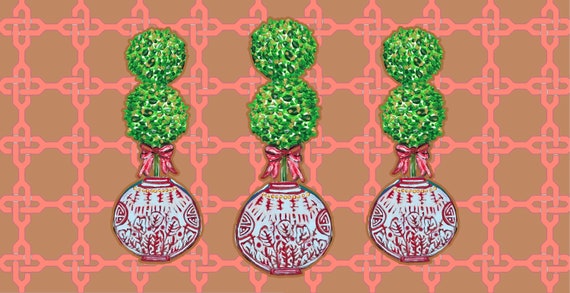 Chinois Lattice Topiaries EXTRA LARGE 24x48 Outdoor Mat