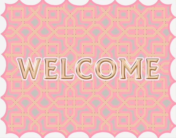 Chinois Lattice EXTRA LARGE Welcome 24x48 Outdoor Mat