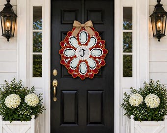 LARGE Door Hanger Personalized Pearlized Brooch