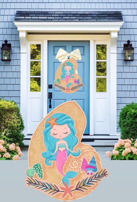 LARGE Mermaid Shell Door Hanger