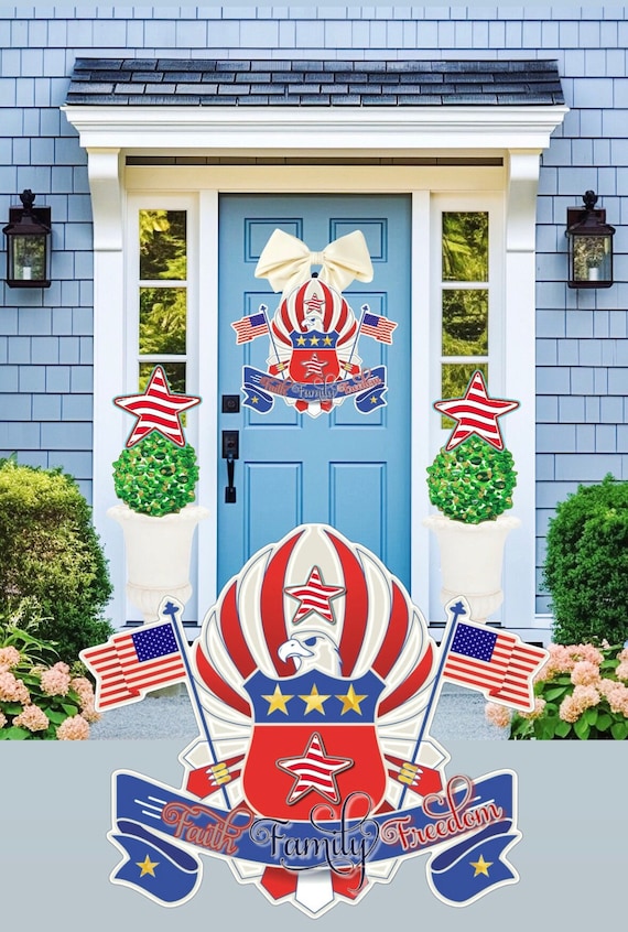 LARGE Red White & Blue Door Presidential Election Door Hanger EAGLE