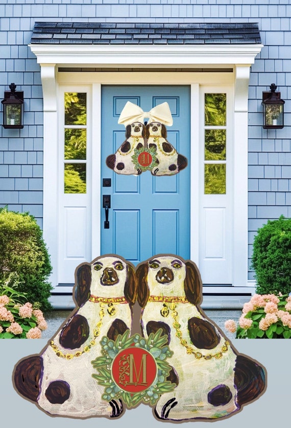 LARGE Door Hanger Staffie Dogs