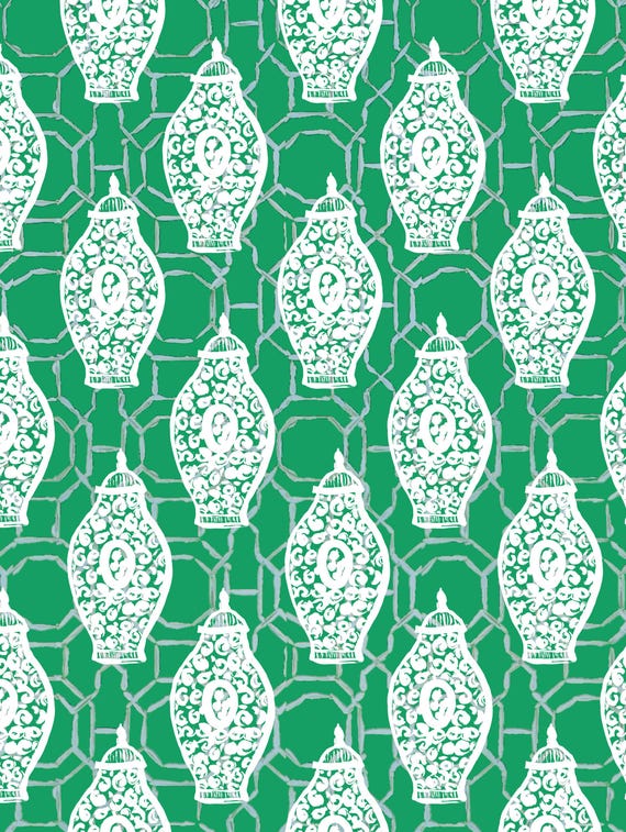 Chinoiserie Ginger Jar Downloadable ClipArt File...Downloadable File