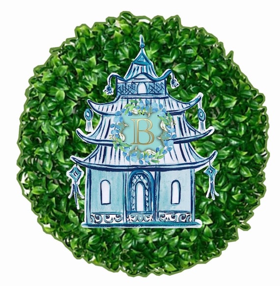 Wreath Embellishment: Pagoda Initial Decor