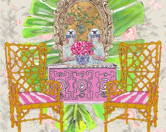 Fine Art Canvas Paper “Grandeur Staffies” Print (comes as print only)