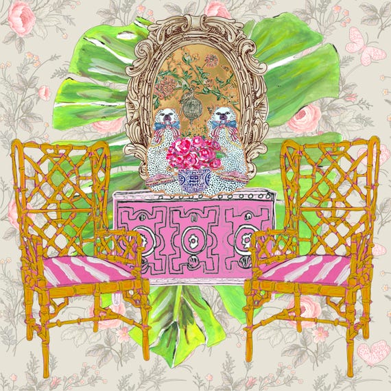 Fine Art Canvas Paper “Grandeur Staffies” Print (comes as print only)