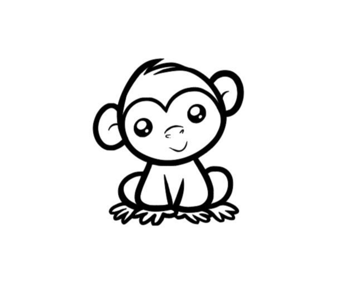Monkey Decal Vinyl Decal Decal para coche Windows Decal Etsy
