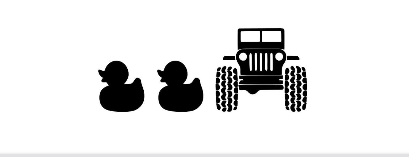 Duck Jeep Tags Svg