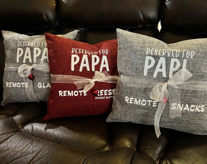 Pocket Pillow, Custom TWO Pocket Pillow Sham, Remote Pillow, Snack